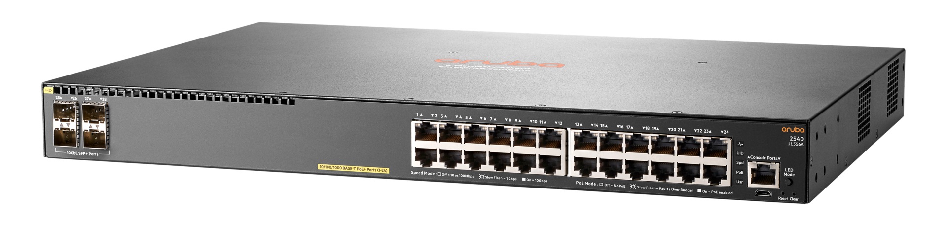 HPE Aruba 2540 24G PoE+ 4SFP+ - switch - 24 ports - managed - rack-mountable