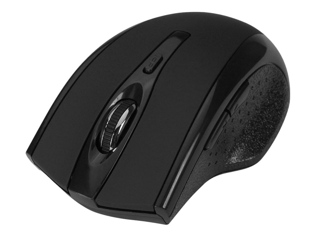 SIIG 6-Button Ergonomic Wireless Optical Mouse - mouse - 2.4 GHz - black