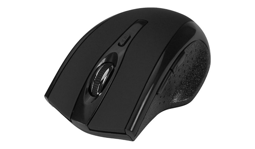 SIIG 6-Button Ergonomic Wireless Optical Mouse - mouse - 2.4 GHz - black