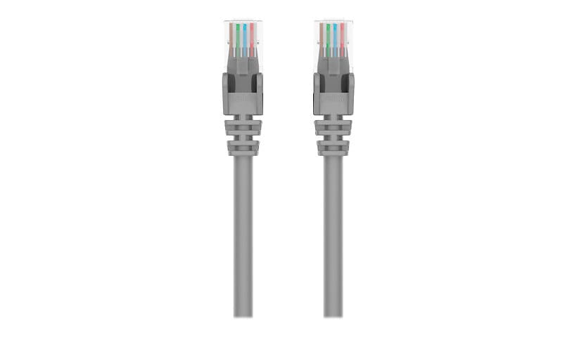 Belkin Cat6 15ft Grey Ethernet Patch Cable, UTP, 24 AWG, Snagless, Molded, RJ45, M/M, 15'