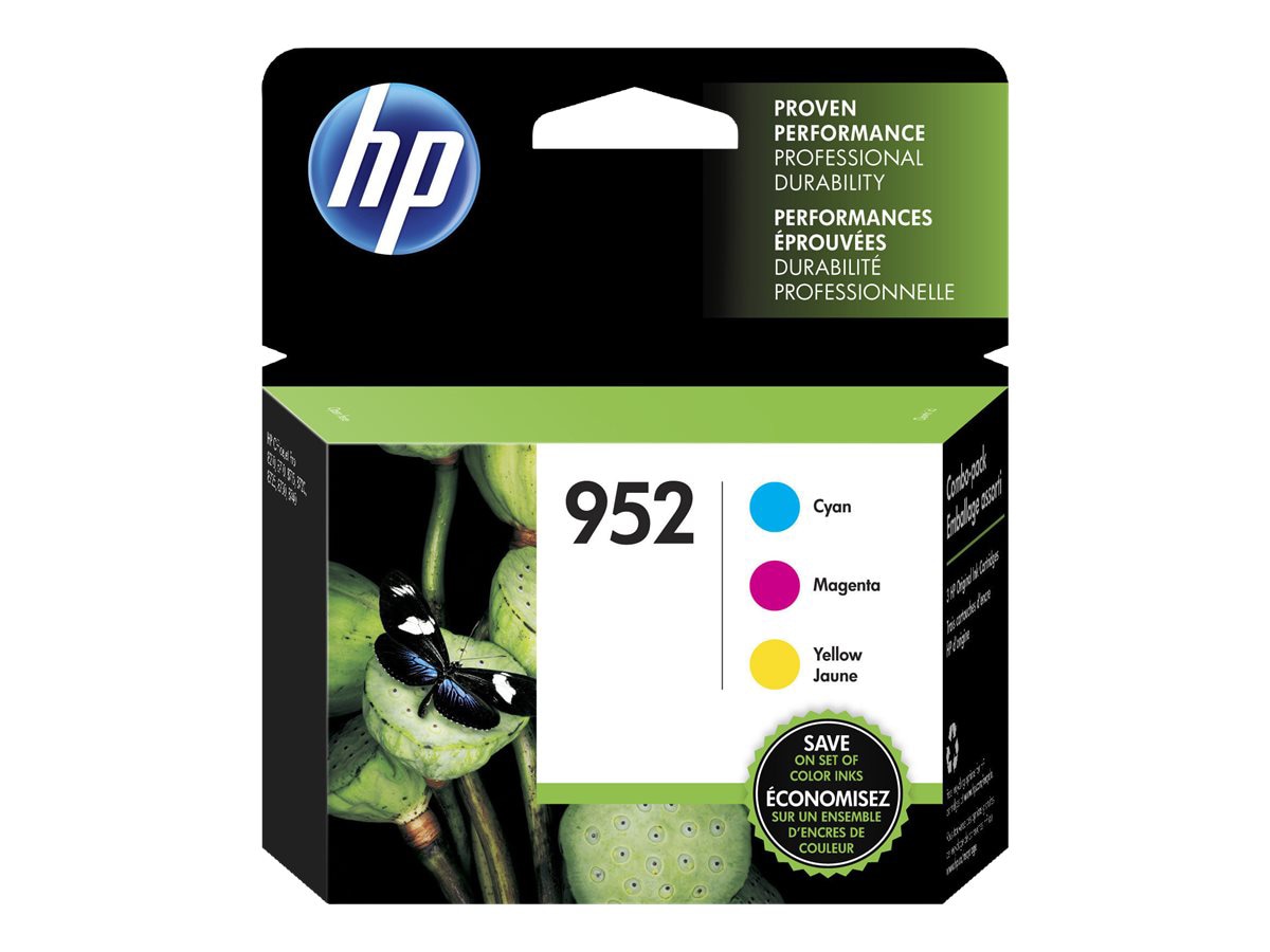 HP 952 Original Standard Yield Inkjet Ink Cartridge - Blister Pack - Cyan, Yellow, Magenta - 3 / Pack