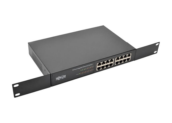 Tripp Lite 16-Port 10/100/1000 Mbps 1U Rack-Mount/Desktop Gigabit Ethernet  Unmanaged Switch, Metal Housing - switch - 16 - NG16 - Modular Switches 