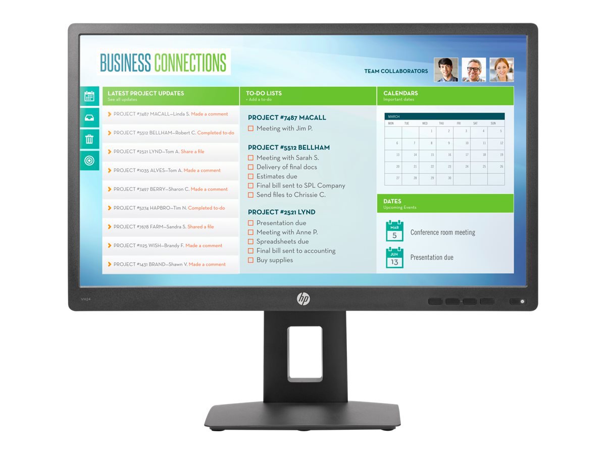  HP vh24 LED monitor Full HD 1080p 23 8 Smart 