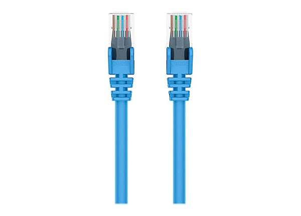 Belkin Cat6 100ft Blue Ethernet Patch Cable, UTP, 24 AWG, Snagless, Molded, RJ45, M/M, 100'