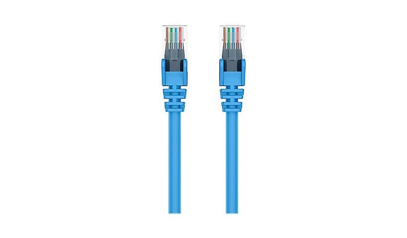 Belkin Cat6 100ft Blue Ethernet Patch Cable, UTP, 24 AWG, Snagless, Molded, RJ45, M/M, 100'
