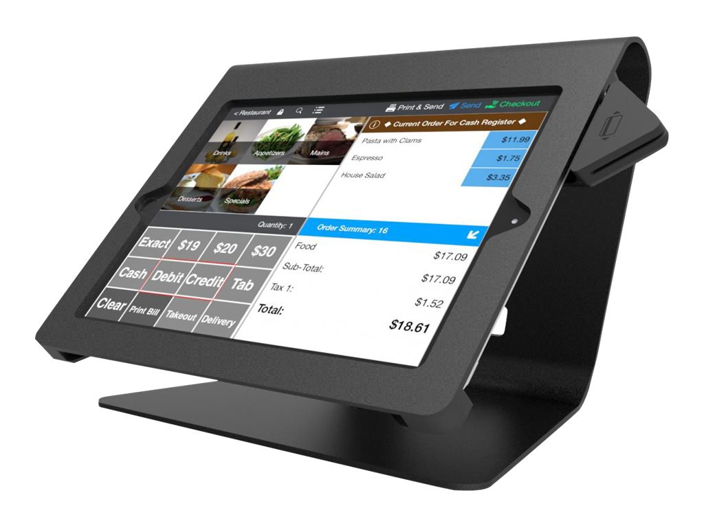 Compulocks Nollie iPad 9.7" POS Counter Top Kiosk Black - stand