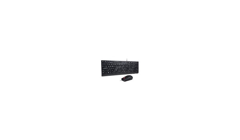 Lenovo Essential Wired Combo - keyboard and mouse set - US