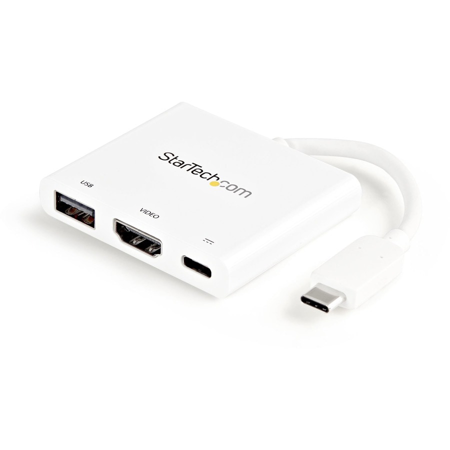 StarTech.com USB C Multiport Adapter - USB Type-C to 4K HDMI - PD/1xUSB 3.0