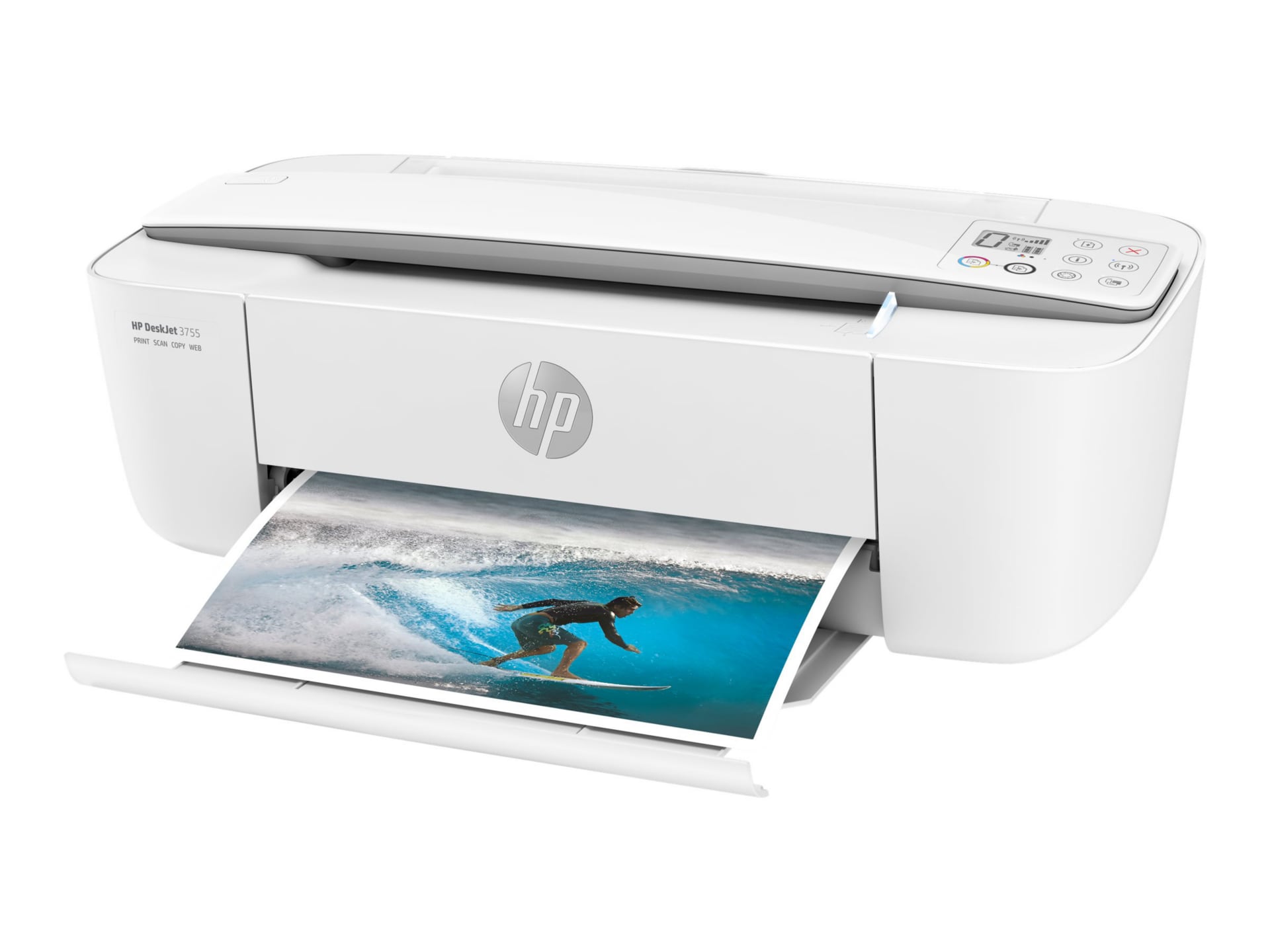 HP Deskjet 3755 Wireless Inkjet Multifunction Printer-Color-Copier/Scanner-19 ppm Mono/15 ppm Color Print-4800x1200