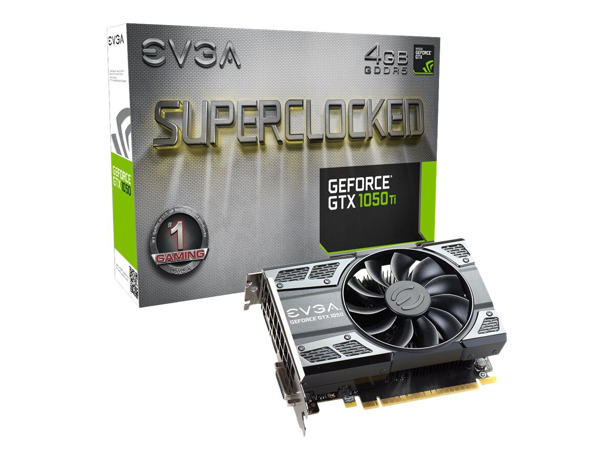 EVGA GeForce GTX 1050 Ti SC Gaming - graphics card - GF GTX 1050 Ti - 4 GB