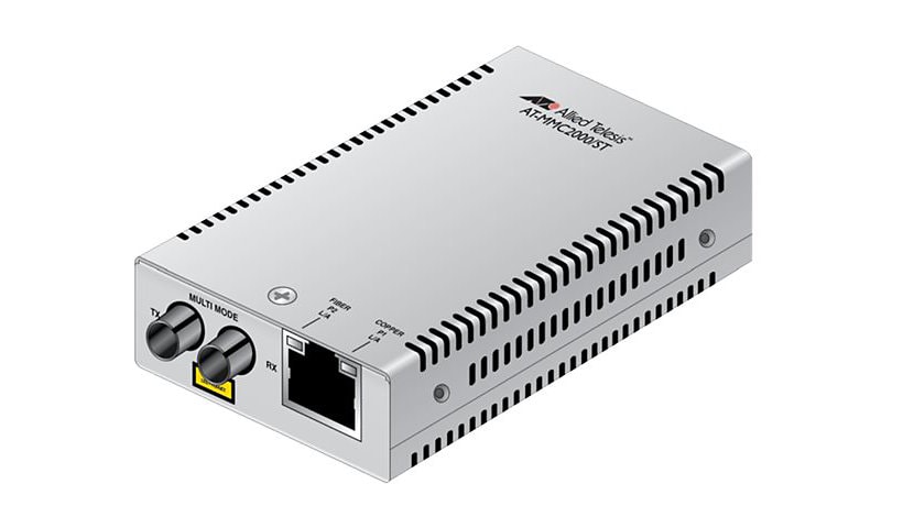 Allied Telesis AT MMC2000/ST - fiber media converter - GigE