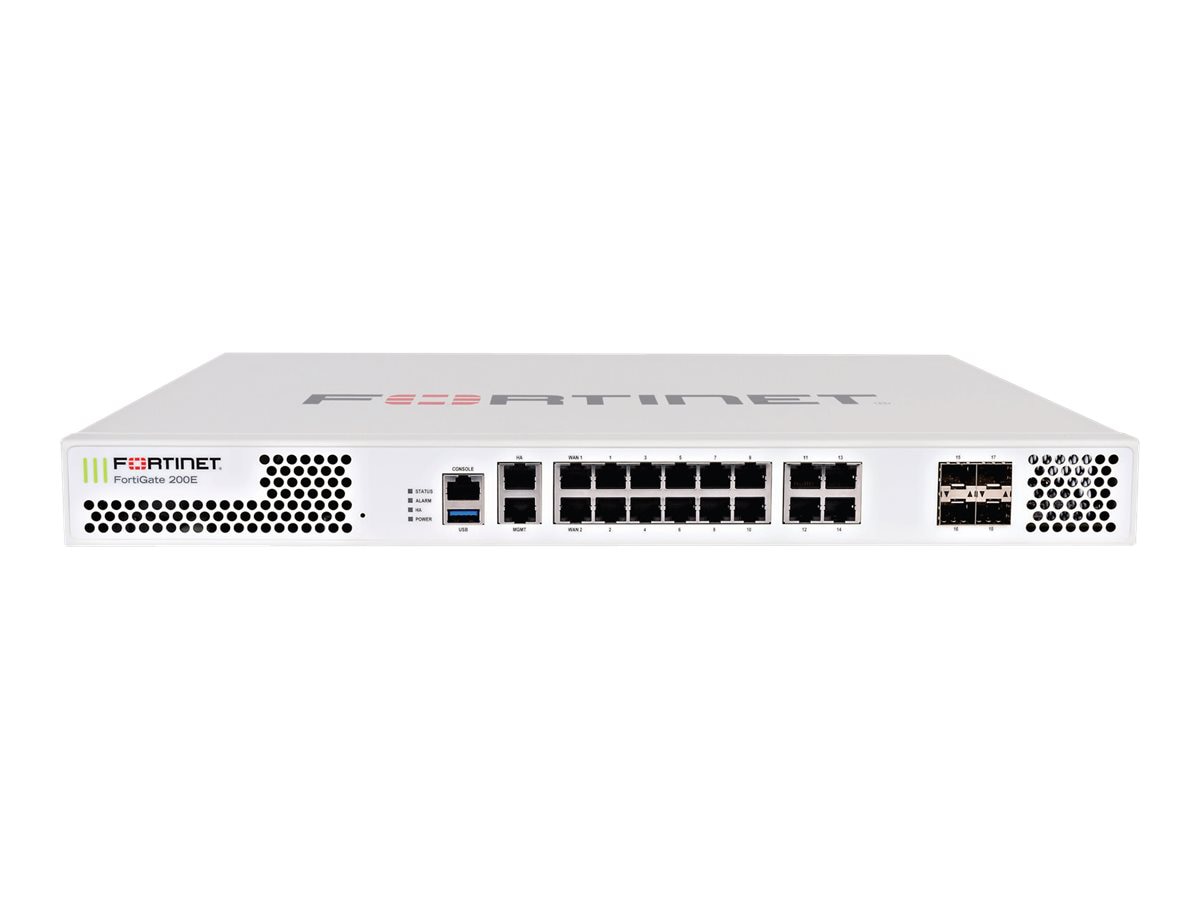 Fortinet FortiGate 200E - UTM Bundle - security appliance - with 1 year  FortiCare 24X7 Comprehensive Support + 1 year