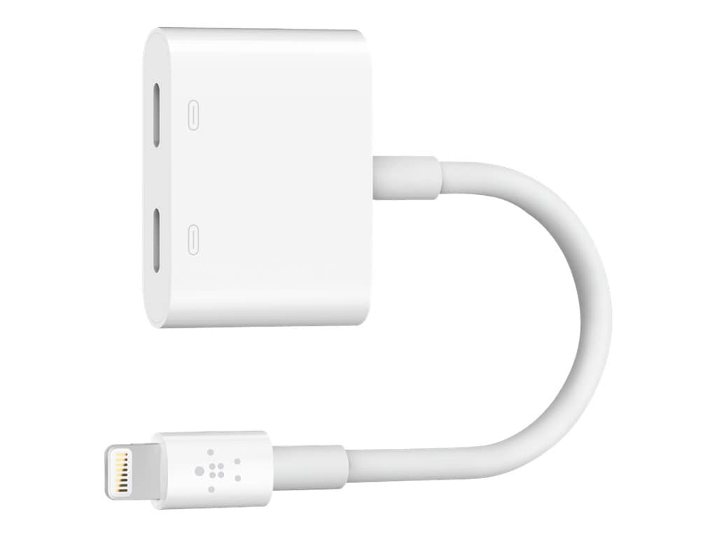 Belkin Lightning Audio + Charge RockStar - audio / charging cable - Lightning / audio - 4.5 in