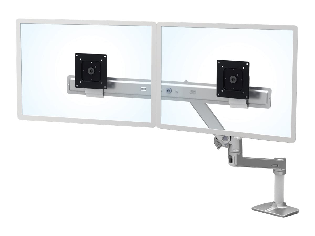 Ergotron LX Desk Dual Direct Arm mounting kit - for 2 LCD displays - polished aluminum