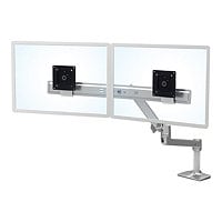 Ergotron LX Desk Dual Direct Arm mounting kit - for 2 LCD displays - polished aluminum