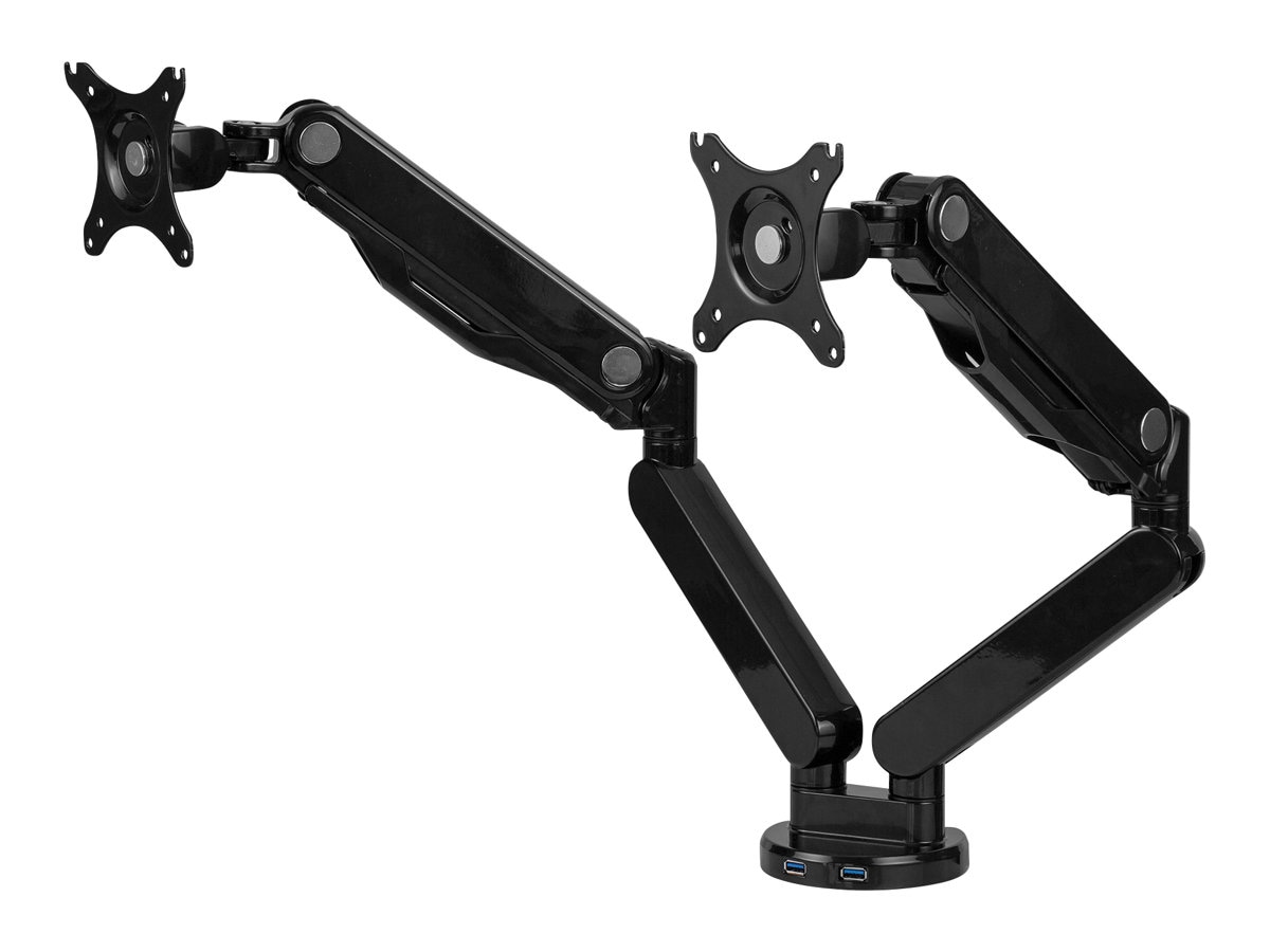 Fellowes Platinum Series Dual Monitor Arm mounting kit - adjustable arm -  for 2 monitors - black