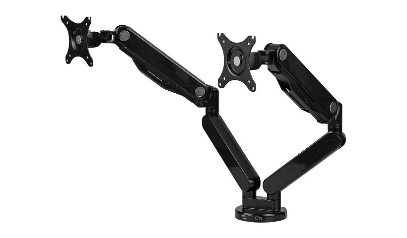 Fellowes Platinum Series Dual Monitor Arm mounting kit - adjustable arm - for 2 monitors - black