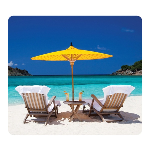 Fellowes Recycled Mouse Pad Caribbean Beach - mouse pad