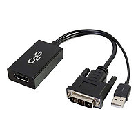 C2G DVI to DisplayPort Adapter - convertisseur vidéo - noir