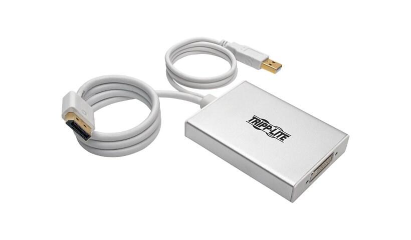 Tripp Lite 6in DisplayPort to DVI Active Video Adapter Converter Dual Link 2560x1600 6" - video converter - silver