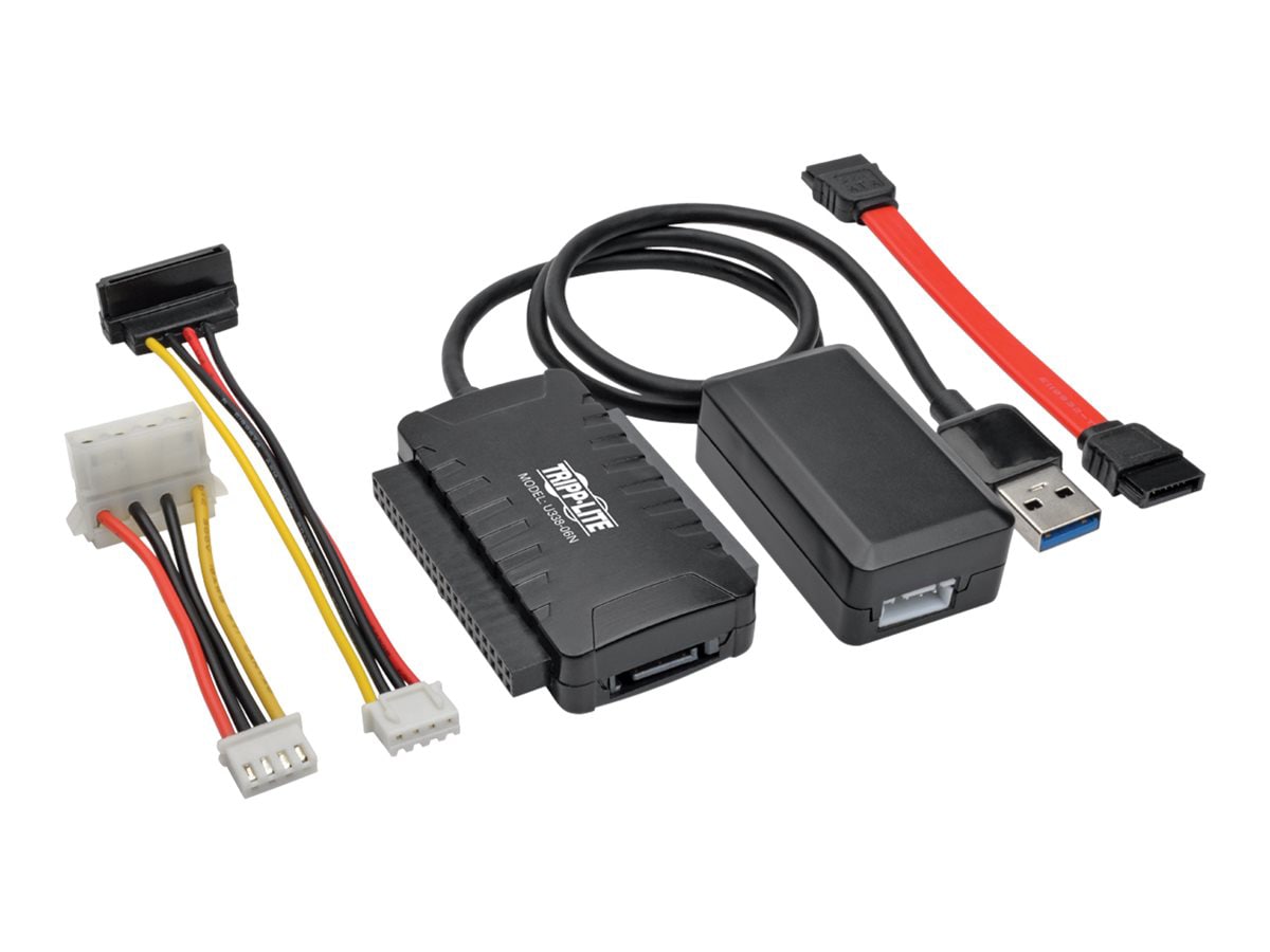 hældning system bygning Tripp Lite USB 3.0 SuperSpeed to SATA/IDE Adapter 2.5/3.5/5.25" Hard Drives  - storage controller - SATA 6Gb/s - USB 3.0 - U338-06N - Monitor Cables &  Adapters - CDW.com