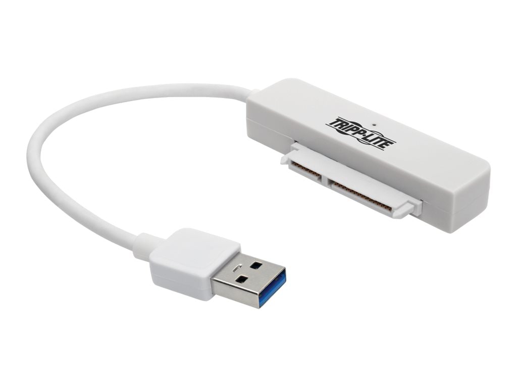 Tripp Lite 6in USB 3.0 SuperSpeed to SATA III Adapter w/UASP/2.5" Hard Drives White - storage controller - SATA 6Gb/s -