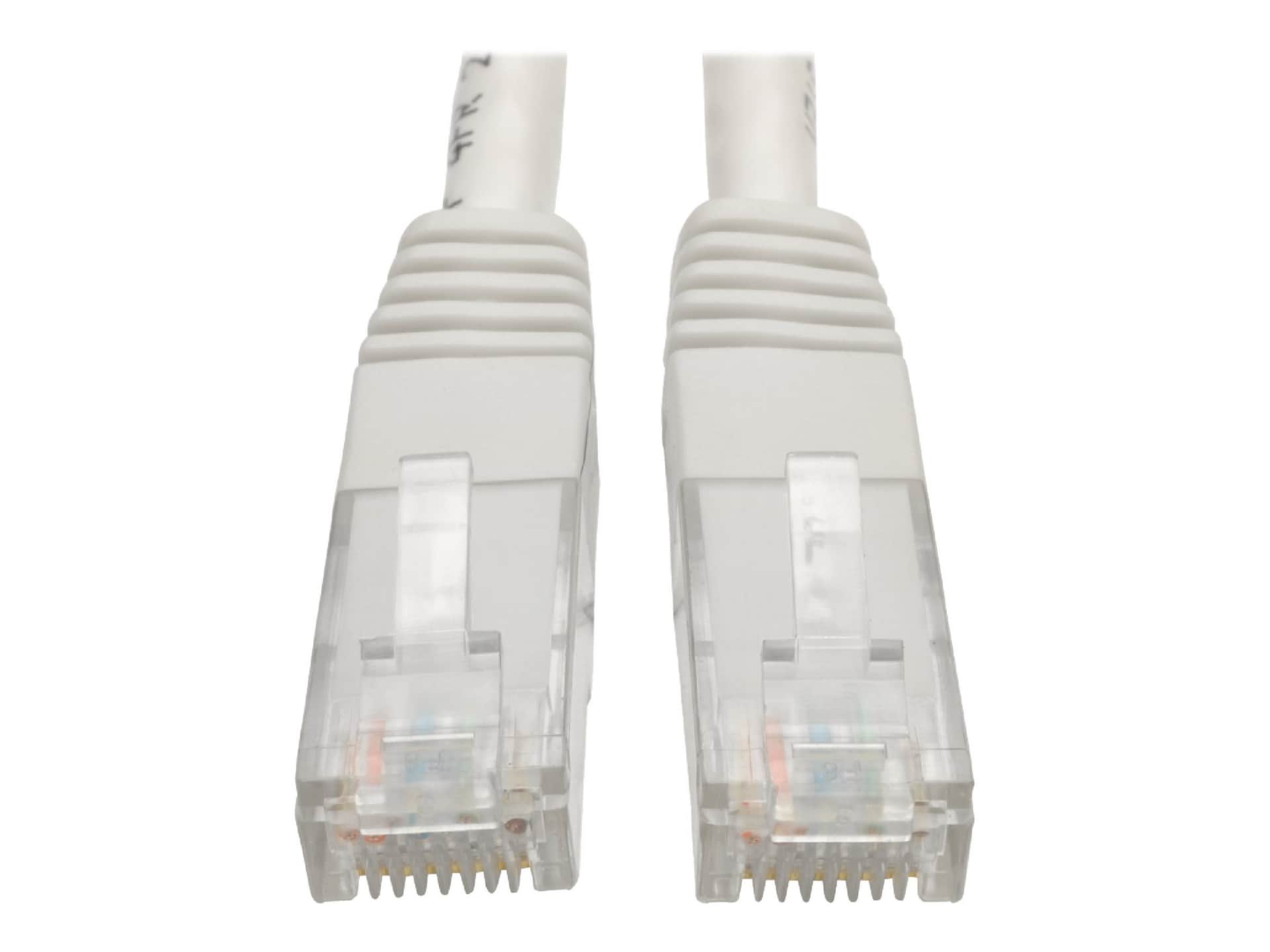 Eaton Tripp Lite Series Cat6 Gigabit Molded (UTP) Ethernet Cable (RJ45 M/M), PoE, White, 2 ft. (0.61 m) - patch cable -