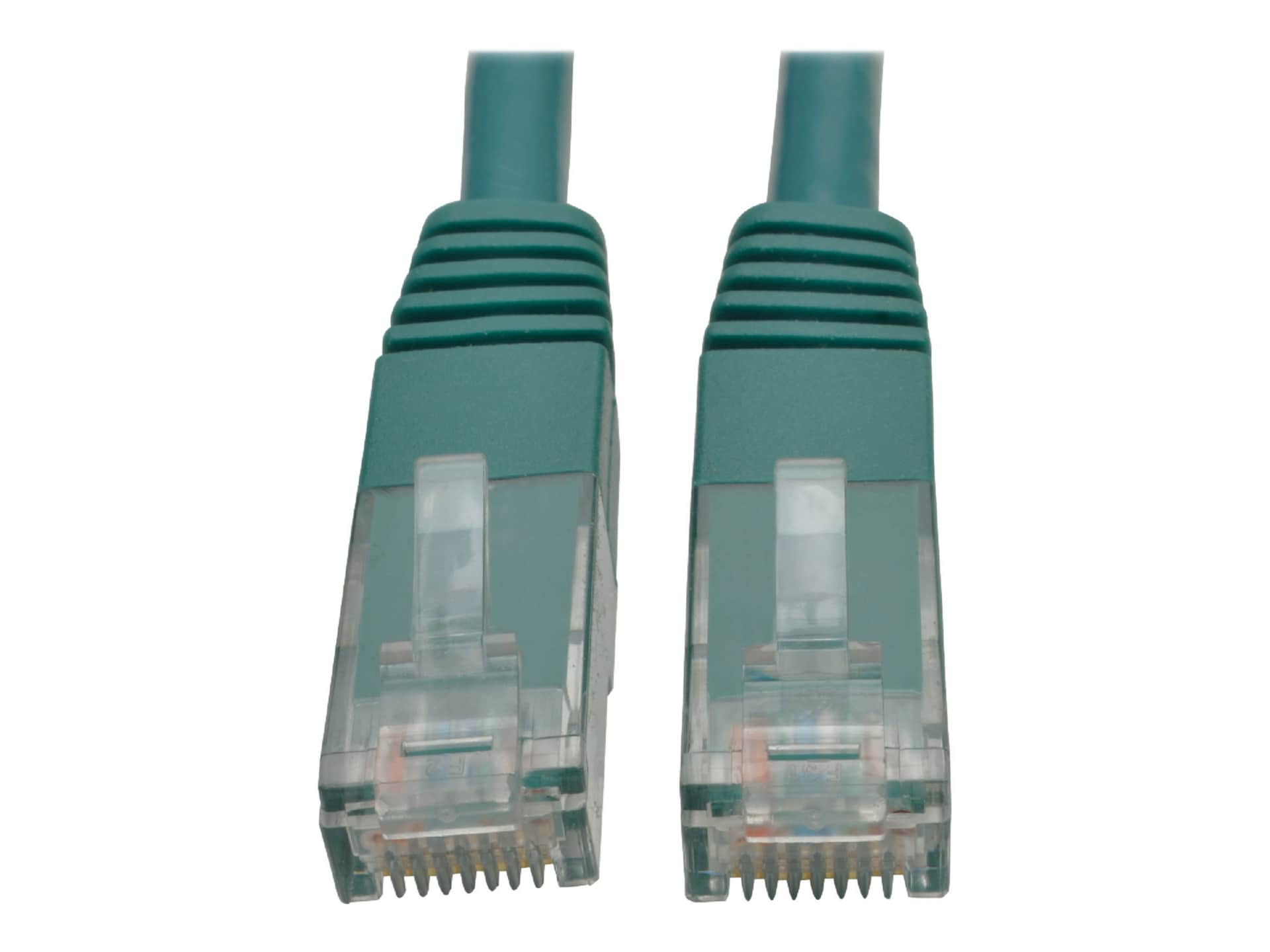 Tripp Lite 3ft Cat6 Gigabit Molded Patch Cable RJ45 M/M 550MHz 24 AWG Green
