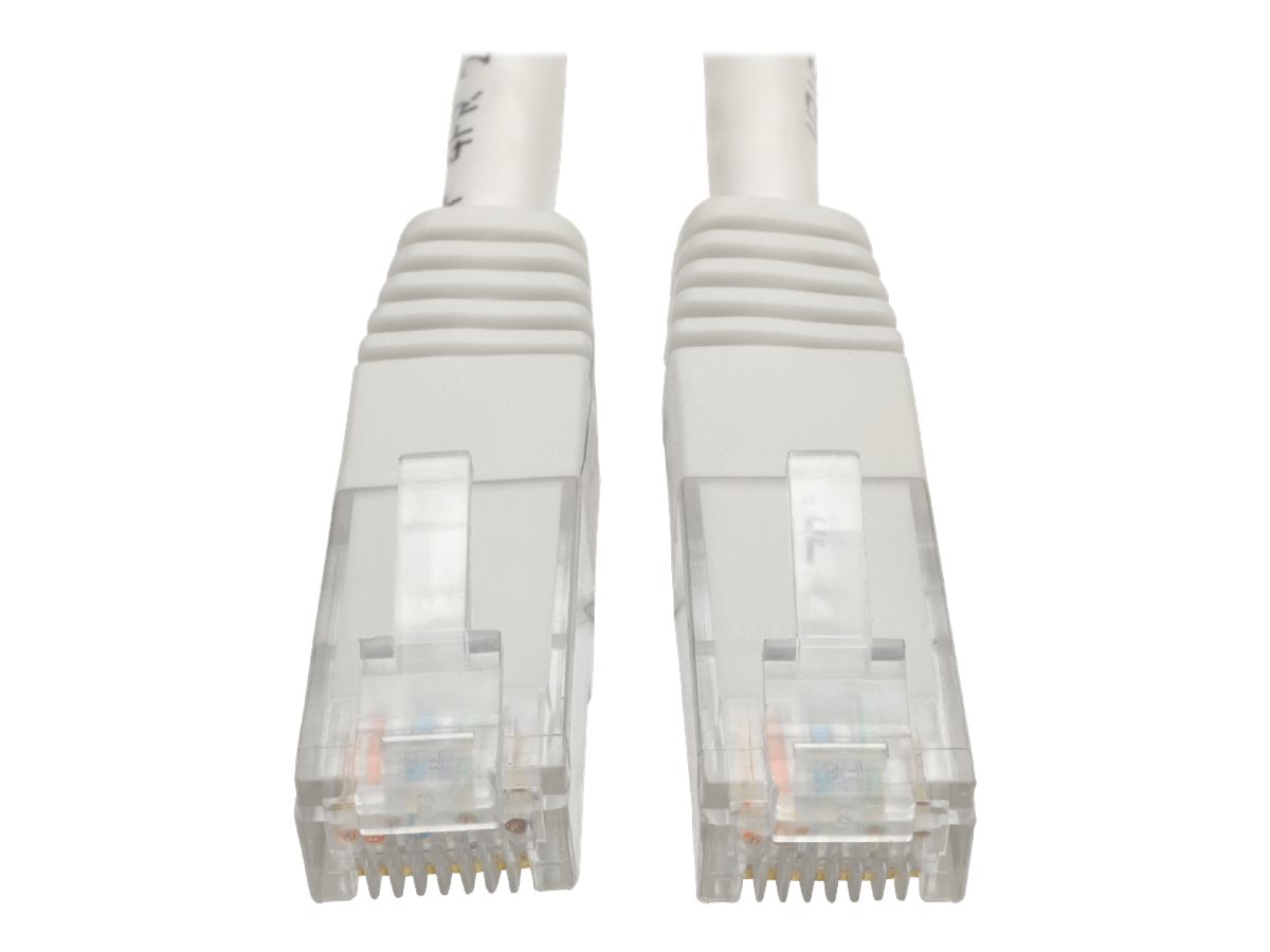 Tripp Lite 10ft Cat6 Gigabit Molded Patch Cable RJ45 M/M 550MHz 24AWG White