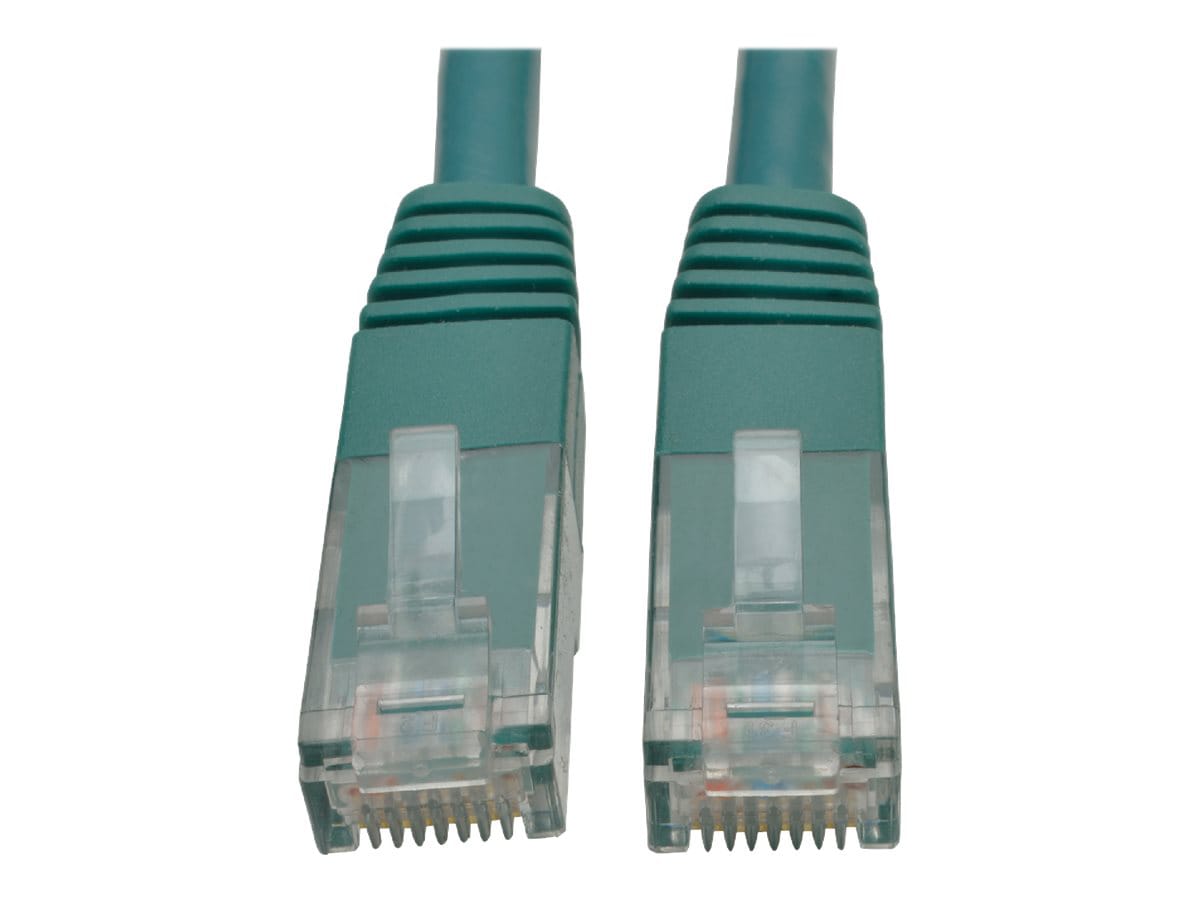 Eaton Tripp Lite Series Cat6 Gigabit Molded (UTP) Ethernet Cable (RJ45 M/M), PoE, Green, 15 ft. (4.57 m) - patch cable -