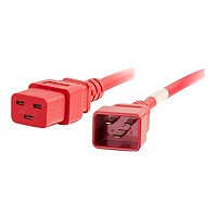 C2G 4ft 12AWG Power Cord (IEC320C20 to IEC320C19) -Red - power cable - IEC