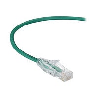 Black Box 3ft Slim-Net CAT6 Green 28AWG 250Mhz UTP Snagless Patch Cable, 3'