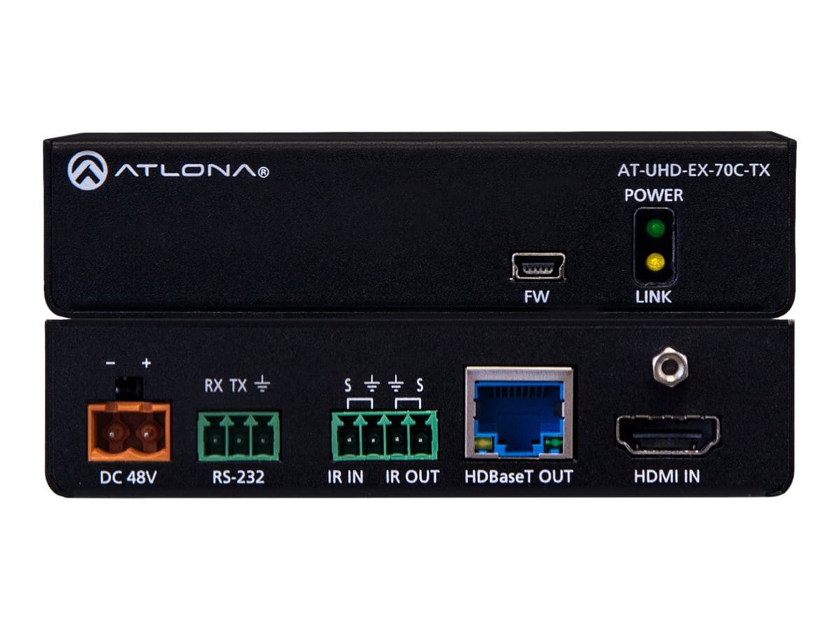 Atlona AT-UHD-EX-70C-TX - video/audio/infrared/serial extender - RS-232, HDMI