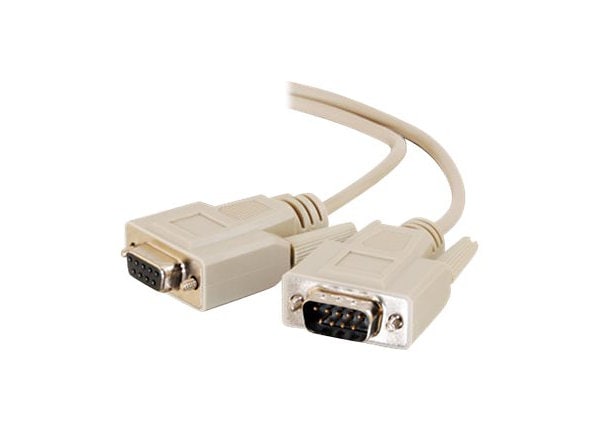kenable Serial RS232 Extensión Cable DB9M A F 9 Pines Masculino A Femenino 2 m Beige 