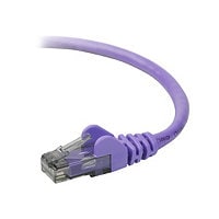 Belkin Cat5e/Cat5 15ft Purple Snagless Ethernet Patch Cable, PVC, UTP, 24 AWG, RJ45, M/M, 350MHz, 15'