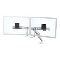 Ergotron HX Desk Dual Monitor Arm - mounting kit - for 2 monitors - polishe