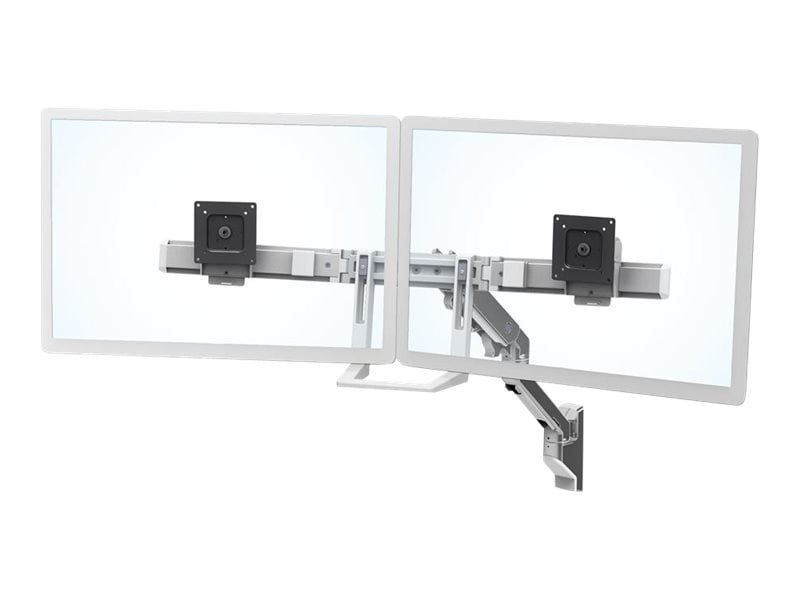 Ergotron HX Wall Dual Monitor Arm mounting kit - for 2 monitors - polished