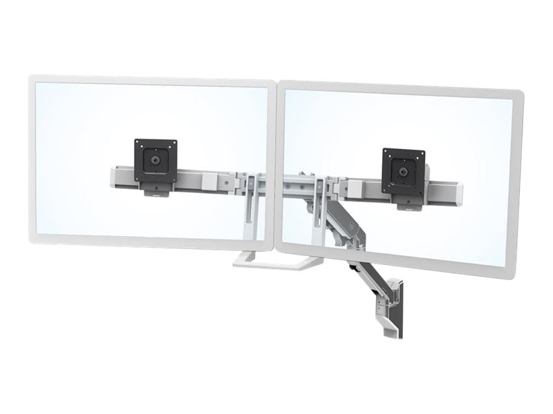 Ergotron HX Wall Dual Monitor Arm mounting kit - for 2 monitors - polished aluminum