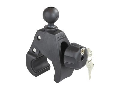 RAM Large Locking Tough-Claw with 1.5" Diameter Rubber Ball - pole clamp mount with ball mount