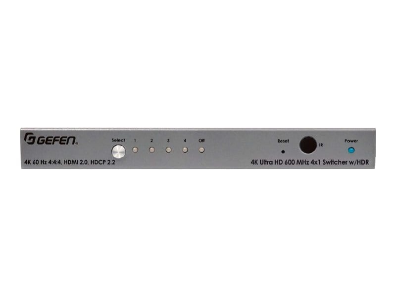 Gefen Ultra HD 600 MHz 4x1 Switcher for HDMI w/ HDR - video/audio switch -