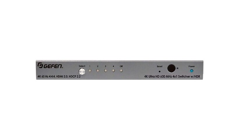 Gefen Ultra HD 600 MHz 4x1 Switcher for HDMI w/ HDR - video/audio switch -