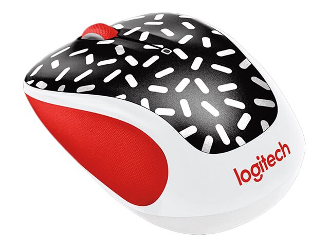 Logitech Party Collection M325c - mouse - 2.4 GHz - red zigzag