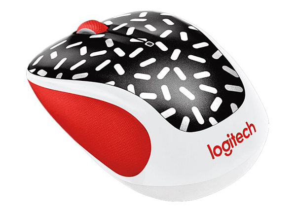 Logitech Party Collection M325c - mouse - 2.4 GHz - red zigzag