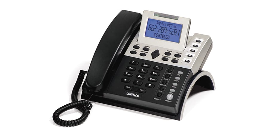 Cortelco 12 Series 122000TP227S - corded phone with caller ID/call waiting - 3-way call capability