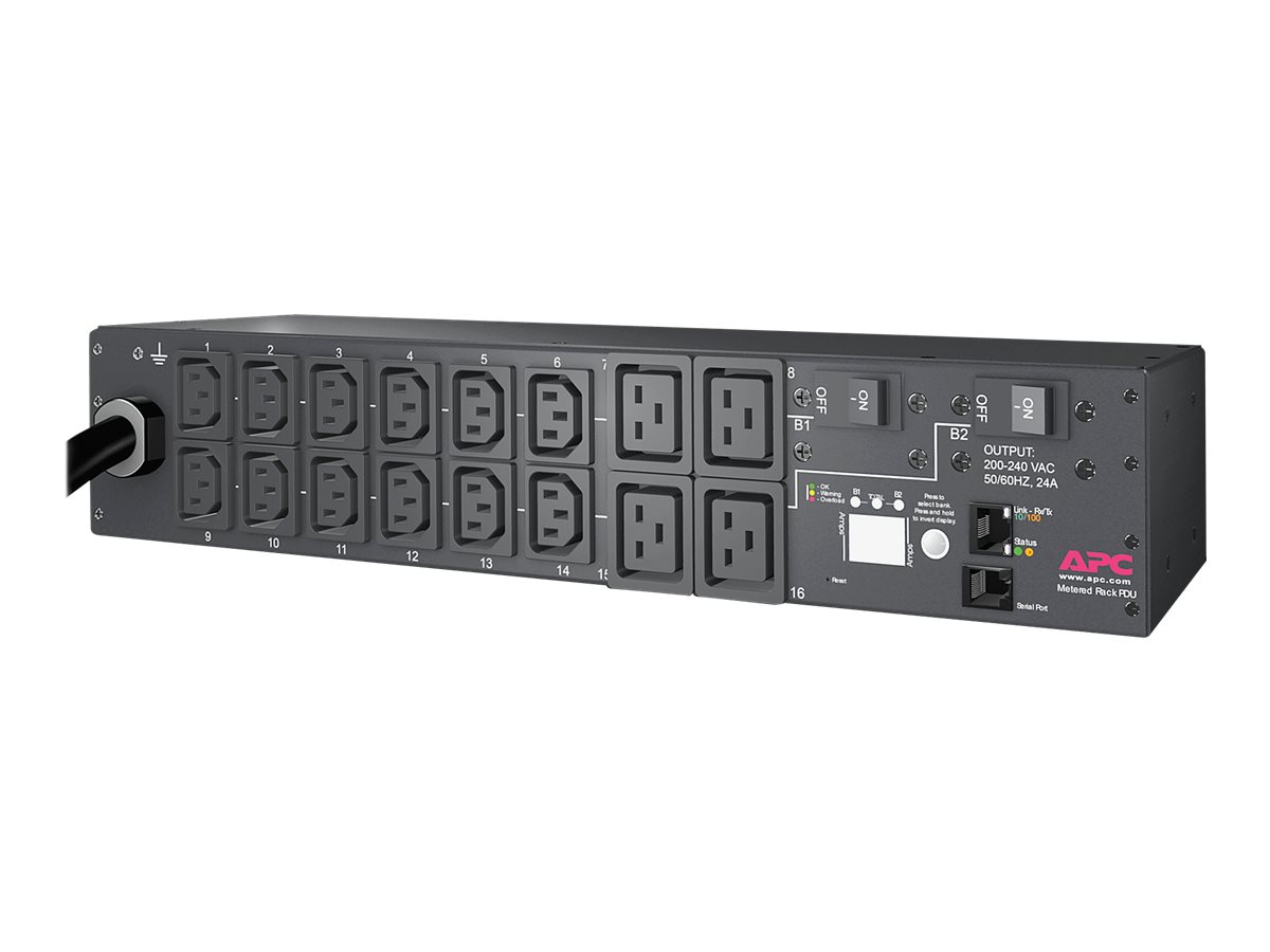 APC Metered Rack PDU 2U, 30A, (12) C13s & (4) C19, 208V