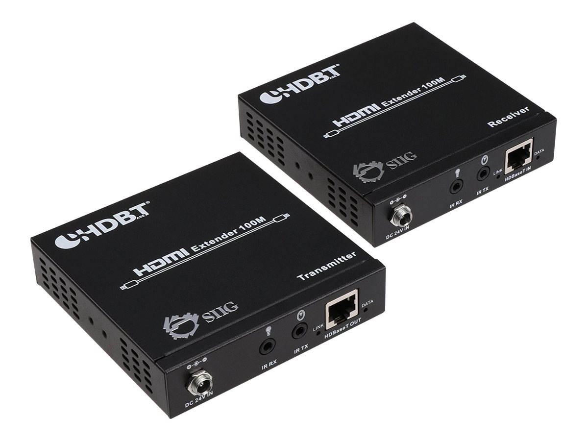 SIIG HDMI HDBaseT Extender with IR/RS-232 Control and PoC - video/audio extender - HDMI