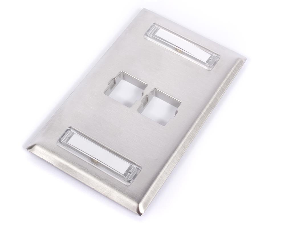 Commscope 2 Port Flush Mounted Unloaded Faceplate Kit