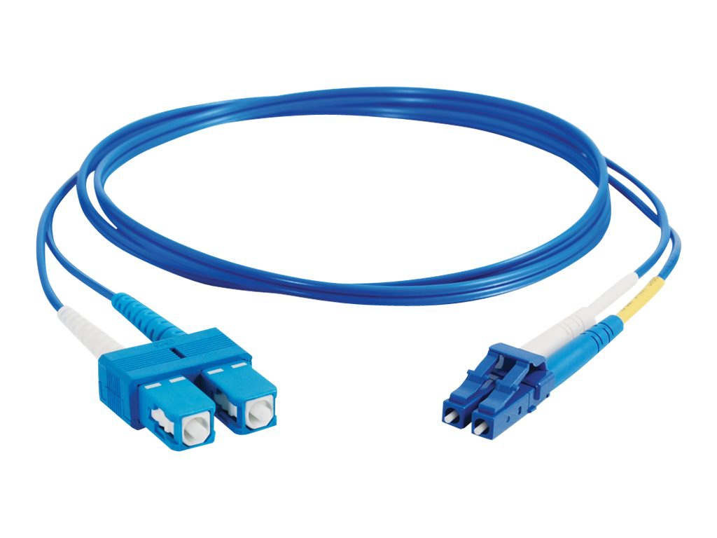 C2G 1m LC-SC 9/125 Duplex Single Mode OS2 Fiber Cable - Plenum CMP-Rated - Blue - 3ft - patch cable - 3.3 ft - blue