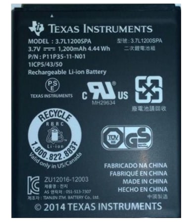 Texas Instruments Rechargeable Battery - Black