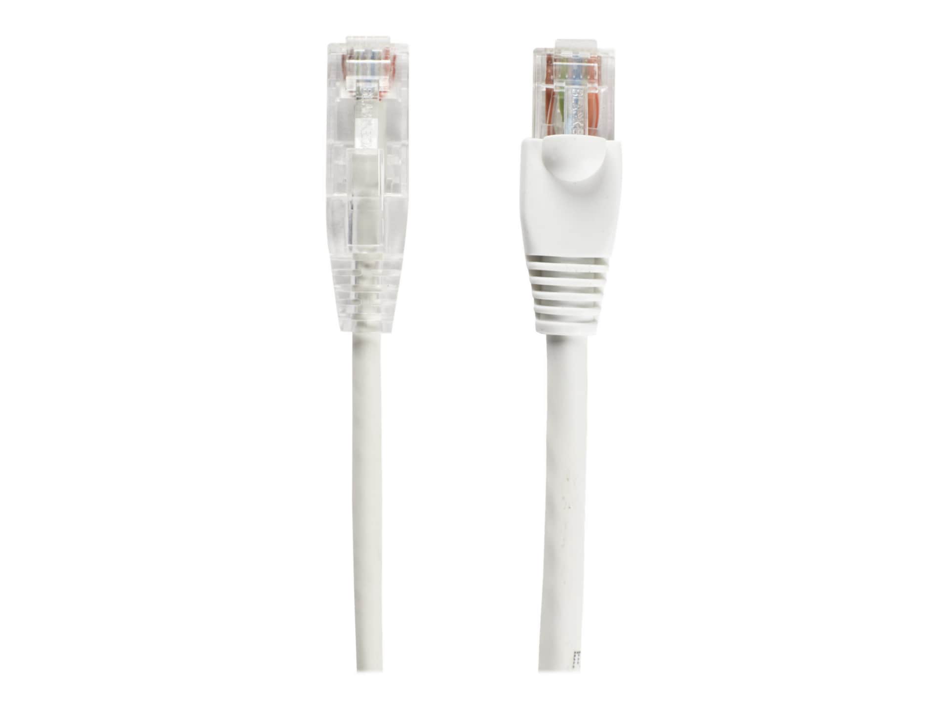 Black Box 5ft Slim-Net CAT6 White 28AWG 250Mhz UTP Snagless Patch Cable, 5'